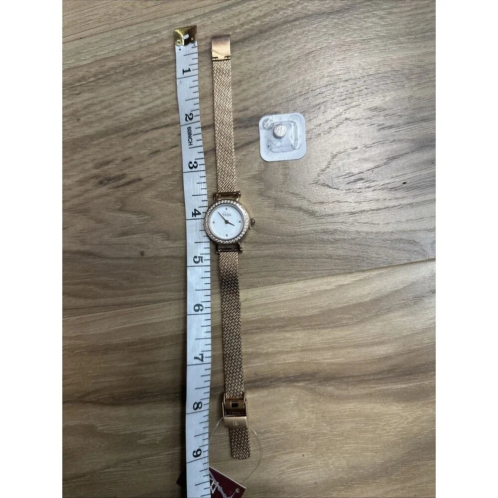 Mesh Band Quartz Analog Watch, Size OS - Rose Gold Women's